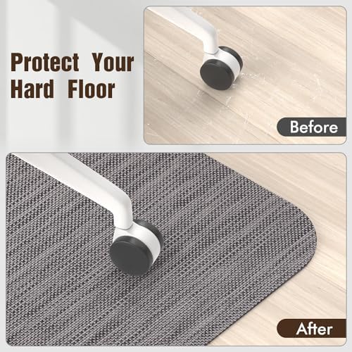 Blvornl Office Chair Mat for Hardwood Floors, Anti-Slip PVC, 36 x 48 Inch