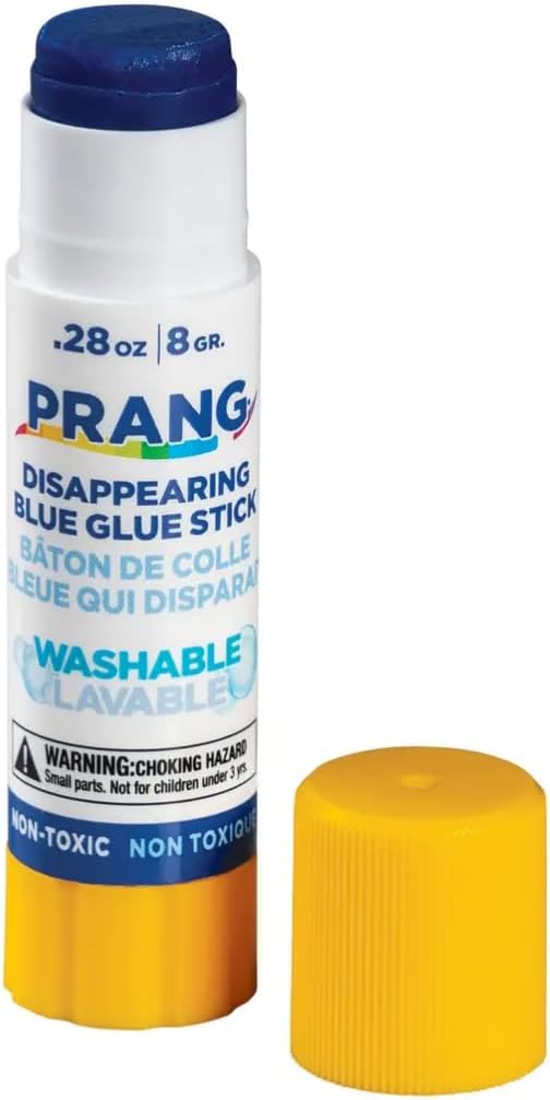 Prang Washable Glue Stick, Blue, 0.28 oz., 60 Count/Box, Case of 6 Boxes, 360 Glue Sticks Total