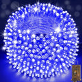 SAUIRS 197FT 500 LED Christmas Lights Outdoor String Lights with 8 Modes Timer Waterproof Fairy Light Plug in for Outside Indoor Party Xmas Palm Tree Yard Wedding Decorations(Blue)
