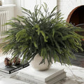 12Pcs Christmas Norfolk Pine Stems, 24'' Real Touch Branches Greenery Picks
