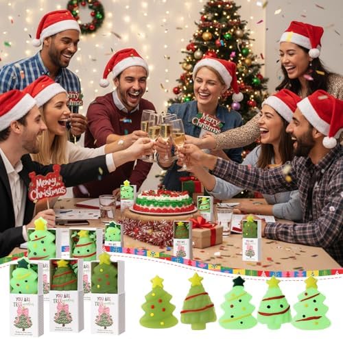20 Sets Christmas Appreciation Gifts Tree Holiday Party Favors with Boxes