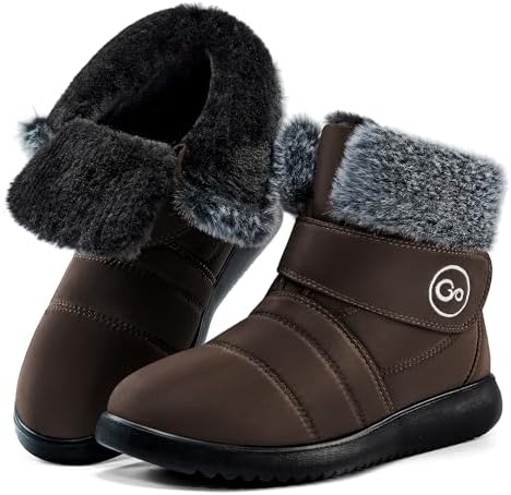 Reimferce Womens Snow Boots for Winter: Comfortable & Warm for All Day Wear - Waterproof Non Slip Booties for Commute Outdoor Walking