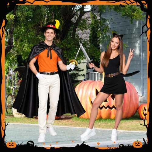 9 Pcs Halloween Couple Puss and Boots Costume Cat in Boots Cosplay Outfits