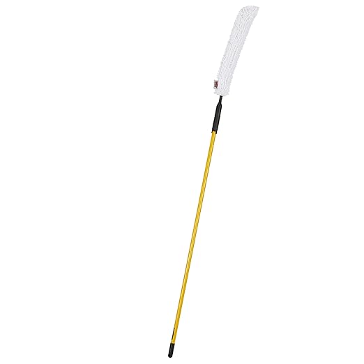 Rubbermaid Commercial Products, HYGEN Quick-Connect Flexible Dusting Wand with Microfiber Sleeve, White, Flexible Dusting for Office/School/Stadium/Lobby/Restaurant