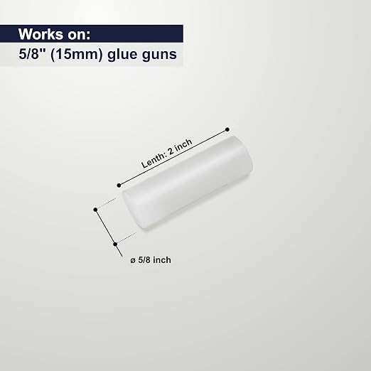 ASA Industrial Hot Glue Sticks 5/8" x 2" (TC-Size) Clear High Temp – Stronger Hold, Low Stringing – Short Glue Gun Refills for Crafts, Wood, Fabric & Packaging – 25 lb (1,416 Count)