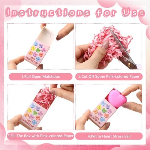 24 Sets Valentines Heart Gifts with Positive Boxes