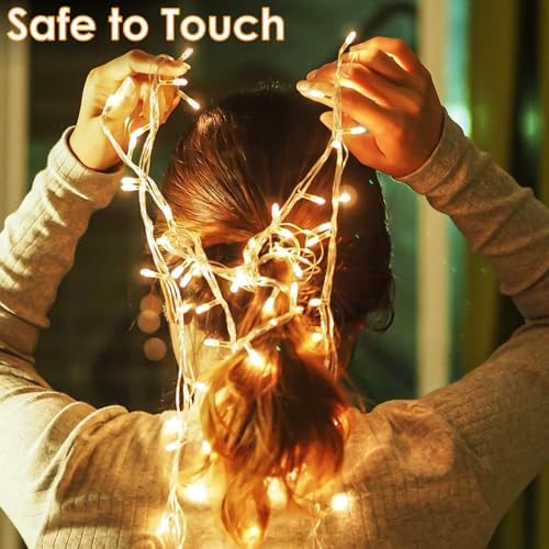 200 LED Connectable String Lights with Remote, Warm White to Cool White