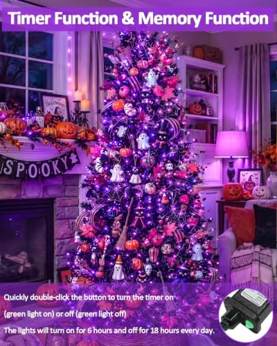 200 LED Connectable String Lights, 66FT Christmas Lights Outdoor Indoor