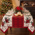 Christmas Tablecloth Rectangle, Holiday Dining Decor, 60x102 Inch