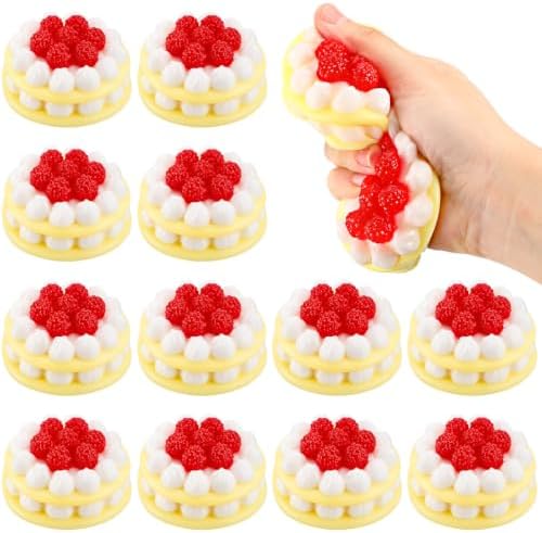 Meooeck 12 Pcs Cake Fidgets Balls for Adults Party Favors