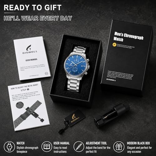 Stylish Stainless Steel Men's Watches with Functional Chronograph Subdials