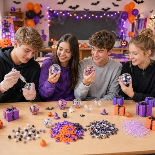 DIY Stress Ball Making Kit 12 TPR Round Skins (Halloween Theme)