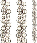 2 Pcs 6 ft Christmas Ball Ornament Garland, Glossy Champagne Gold