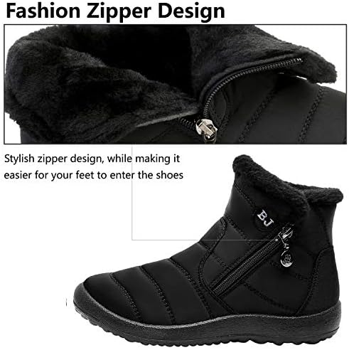 JOINFREE Winter Snow Boots for Women Men Anti-Skid House Shoes Ankle Boots Indoor Outdoor