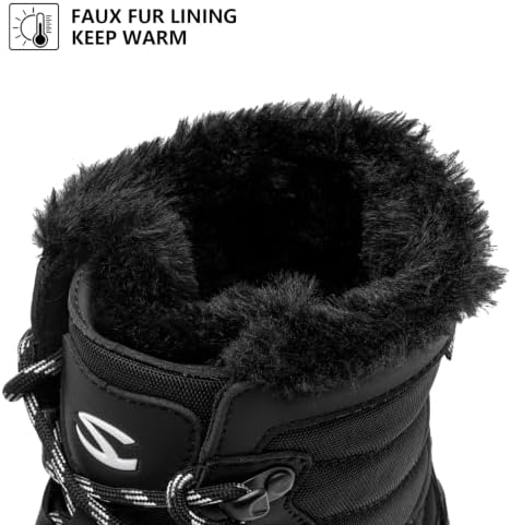 HOBIBEAR Women's Barefoot Snow Boots, Wide Toe Box, Ankle Winter Shoes