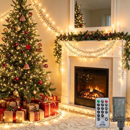 Christmas Lights Plug-in 40FT 1200LEDs Cluster String Lights Indoor Outdoor
