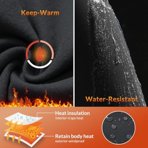 baleaf Women's Fleece Lined Leggings Tights Water Resistant Hiking Pants