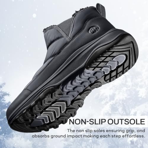Coostar Snow Boots for Men Waterproof Winter Boots with Arch Support Lightweight Outdoor Casual Boot