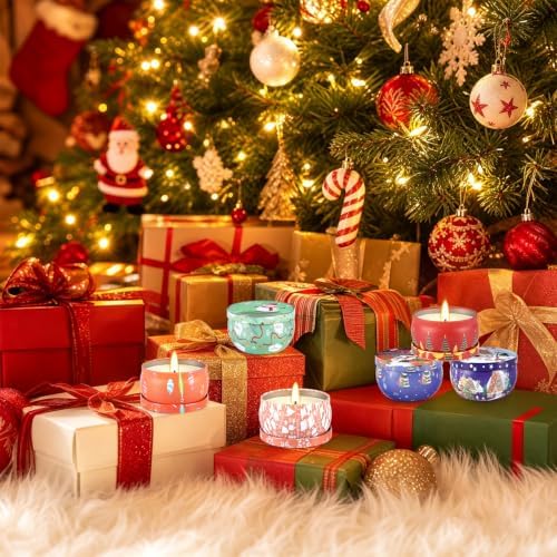 24 Pcs Christmas Advent Calendar Scented Candles, Christmas Cal Gift Set