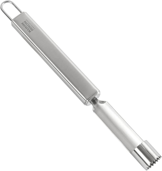 Kuhn Rikon Essential Apple Corer – Durable Stainless Steel Handle and Blade for Easy Core Removal – Comfortable Grip