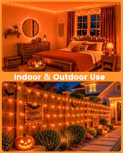 200 LED Connectable String Lights, 66FT Christmas Lights Outdoor Indoor