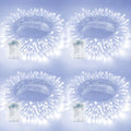 4 Pack 200 LED Battery Operated String Lights, Twinkle Lights Cool White