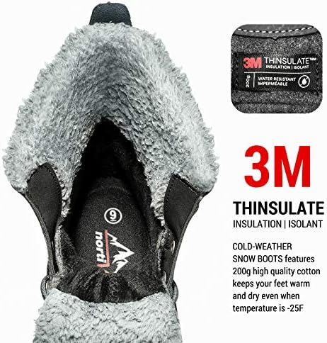NORTIV 8 Men's Waterproof Winter Snow Boots