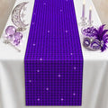 Disco Party Decorations - Purple Sequin Glitter Disco Table Runner