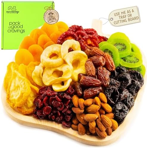 NUT CRAVINGS - Dried Fruit & Mixed Nuts Gift Basket (9 Assortments)