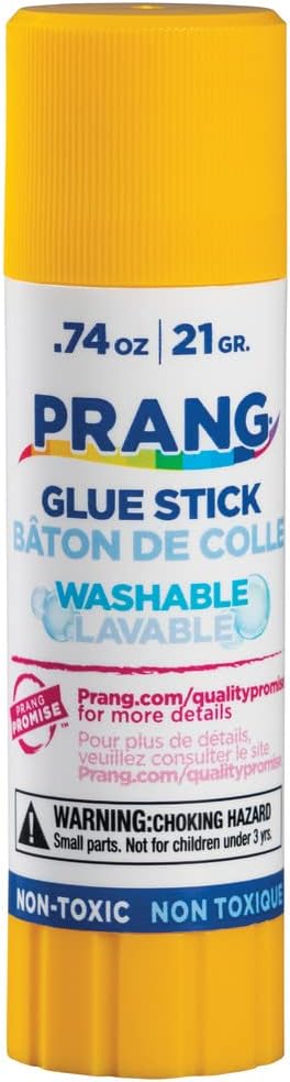Prang Washable Glue Stick, Clear, 0.74 Oz., 12 Count