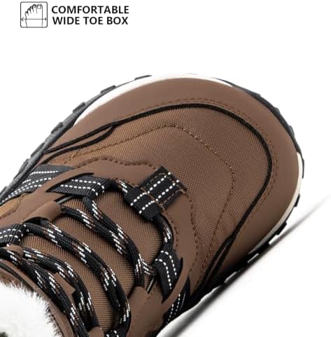 HOBIBEAR Women's Barefoot Snow Boots, Wide Toe Box, Ankle Winter Shoes