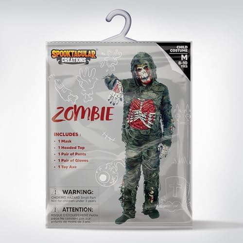 Spooktacular Creations Zombie Costume for Kids, Scary Halloween Costume for Boys, Halloween