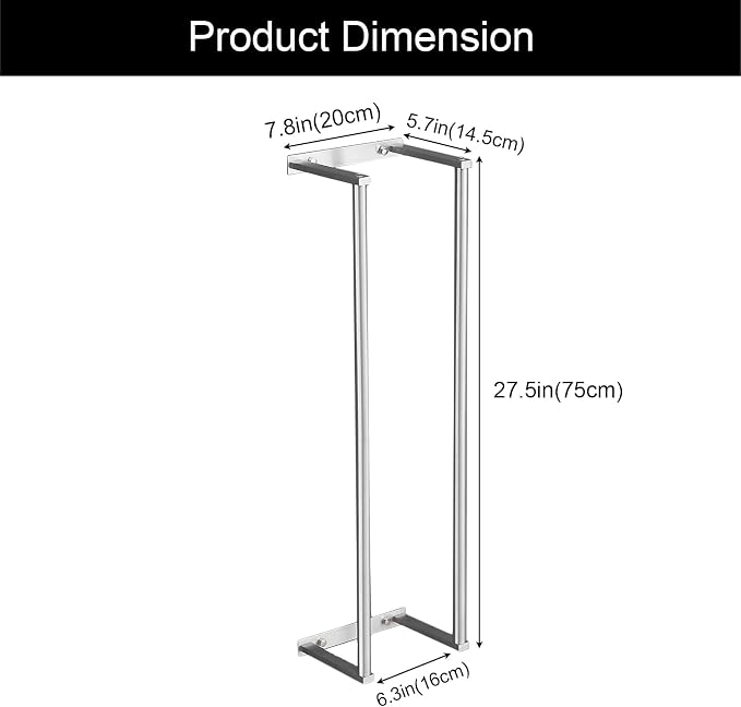 Towel Racks for Bathroom, NEWRAIN Stainless Steel Rolled Towel Storage Wall Mounted Bath Towel Holder for Folded Large Towel Washcloths, Bathroom Organizing Brushed Nickel