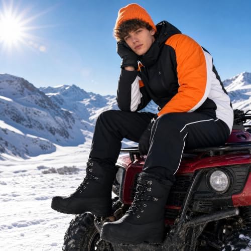 Men's Snow Boots, Insulated Waterproof Winter Duck Boots