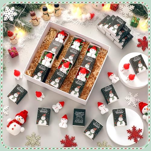24 Sets Winter Break Gifts Snowman Holiday Party Favors with Boxes