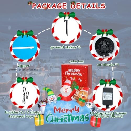WONDER GARDEN 8.53 FT Christmas Inflatable Outdoor Holiday Celebrate Decor