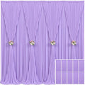 10 Panels Lavender Backdrop Curtain for Parties Wedding Wrinkle Free Light Purple Photo Curtains Backdrop Drapes Fabric Decoration for Baby Shower Photoshoot 50ft(W) x 10ft(H)