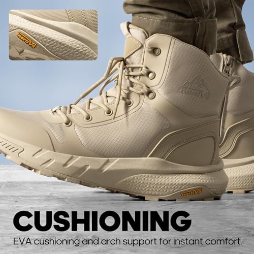 NORTIV 8 Men's Military Tactical Boot Zipper Lightweight