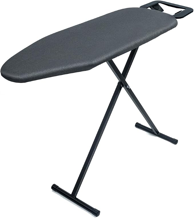 Duwee 12"x36" Ironing Board with Heat Resistant Cover and Thicken Felt Pad | Folding Adjustable Height Compact Ironing Board,Light Weight,Easy to Storage,Black