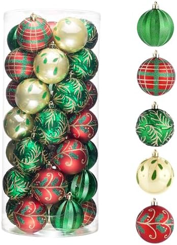 Valery Madelyn 35ct Christmas Tree Decorations Ball Ornaments 2.76 Inches