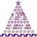 Jenaai Purple 74 Pcs Christmas Ball Ornaments Tree Decorations