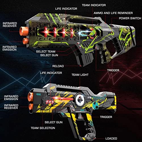Laser Tag, Lazer Tag Sets with Gun and Vest Set of 4