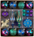 Valery Madelyn Christmas Ball Ornaments, 60ct Peacock Blue Purple Green Shatterproof Christmas Tree Decorations Set, Decorative Hanging Ornaments Bulk for Xmas Holiday Party Decor
