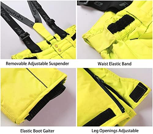 Boys' Waterproof Breathable Polyester Snowboard Ski Pants