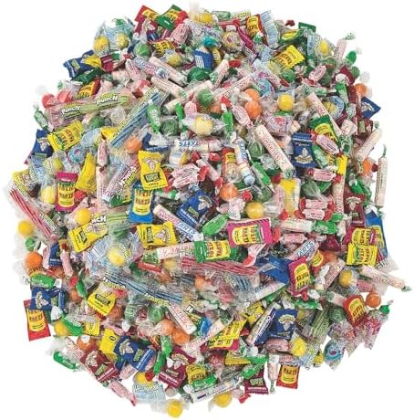 Bulk Sour Candy Assortment, 1000 Individually Wrapped Pieces, 10 Pounds