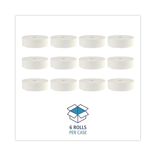 Boardwalk BWK 6102 2000' Length, 12" Width 2-Ply JRT Sr Roll Toilet Tissue