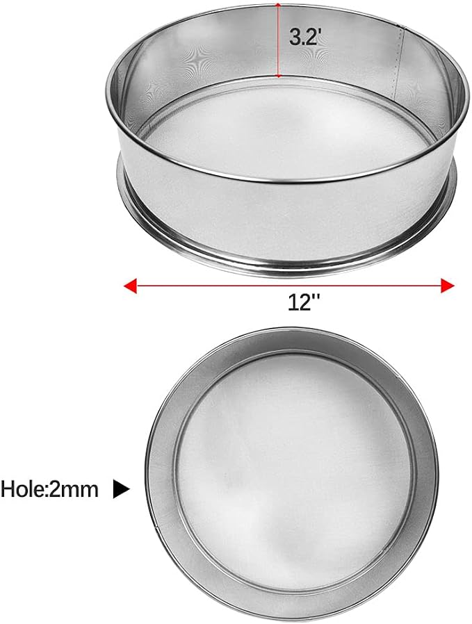 Sidasu Vibrating Sifter - Stainless Steel Vibrating Sieve 10 Mesh for Automatic Powder Sifter Machine