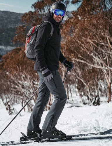 Moosehill Men's Fleece-Lined Snow Pants: Zippered Inner-Thigh Vents
