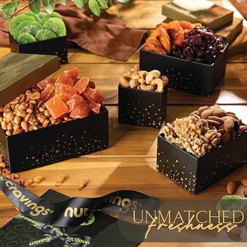 NUT CRAVINGS - Dried Fruit & Mixed Nuts Gift Basket (8 Assortments)