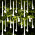 Syhood 100 Pcs Crystal Christmas Tree Ornaments, Waterdrop